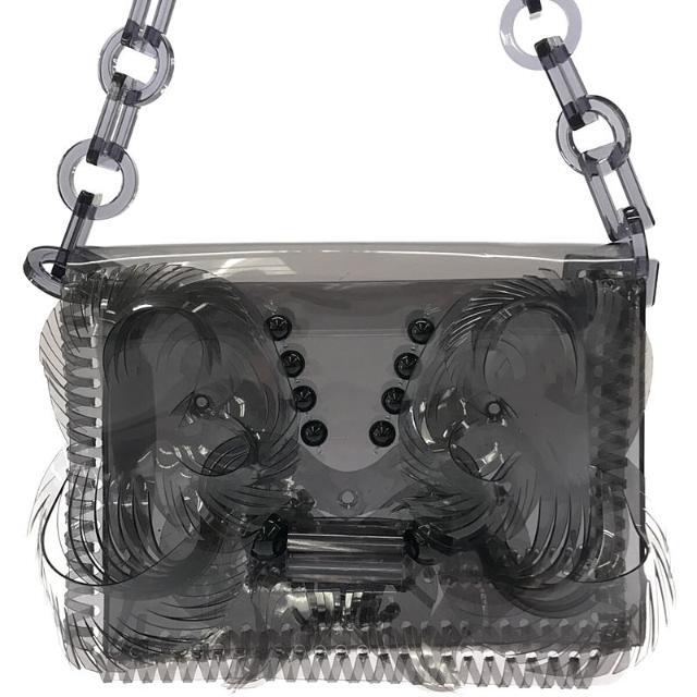 【美品】  Mame Kurogouchi / マメクロゴウチ | Transparent Sculptural Mini Chain Bag PVC 塩化ビニール チェーン ハンド ショルダー バッグ 箱付き | ブラック | レディース