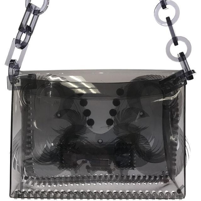 【美品】  Mame Kurogouchi / マメクロゴウチ | Transparent Sculptural Mini Chain Bag PVC 塩化ビニール チェーン ハンド ショルダー バッグ 箱付き | ブラック | レディース