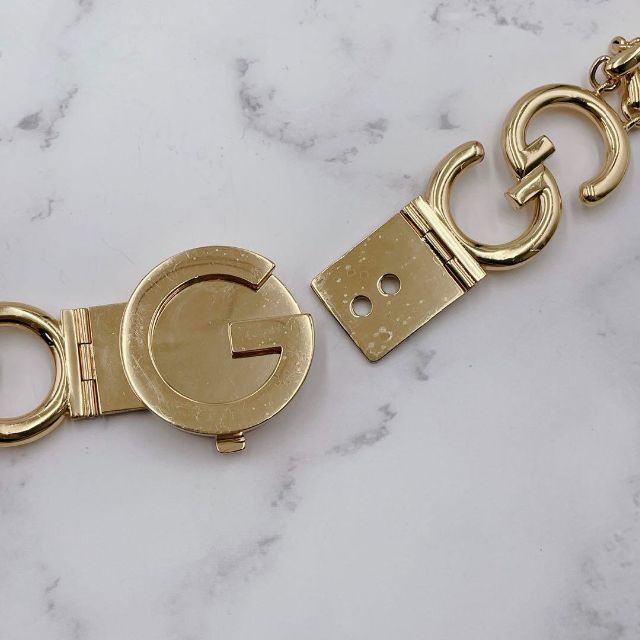 GUCCI チェーンベルト ゴールド グッチ GGロゴ-