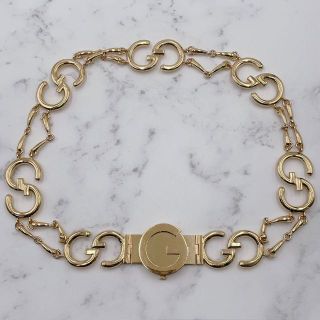 GUCCI チェーンベルト ゴールド グッチ GGロゴ-