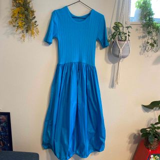 ❗️本日限定❗️ADAM ET ROPE' FEMMEリブコンビギャザーワンピース