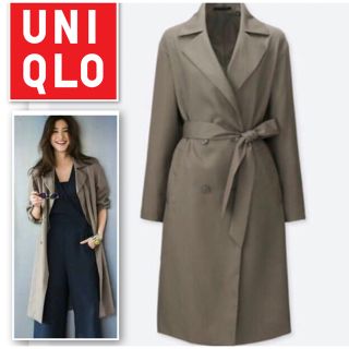 ユニクロ(UNIQLO)のユニクロ　UNIQLO ドレープトレンチコート　S(トレンチコート)