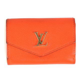 ルイヴィトン(LOUIS VUITTON)のLOUIS VUITTON ルイヴィトン ポルトフォイユ ロック ミニ ウォレット M63921 2020年製 日本限定 コンパクト 三つ折り 財布 タンジェリン オレンジ スペイン製 ブランド【メンズ】【中古】(折り財布)