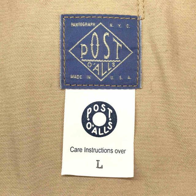 POST O'ALLS / ポストオーバーオールズ | USA製 Town & Country コットン ツイル シャツ ジャケット カバーオール | L | ベージュ | メンズ