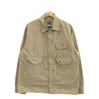 ポストオーバーオールズ(POST OVERALLS)のPOST O'ALLS / ポストオーバーオールズ | USA製 Town & Country コットン ツイル シャツ ジャケット カバーオール | L | ベージュ | メンズ(その他)