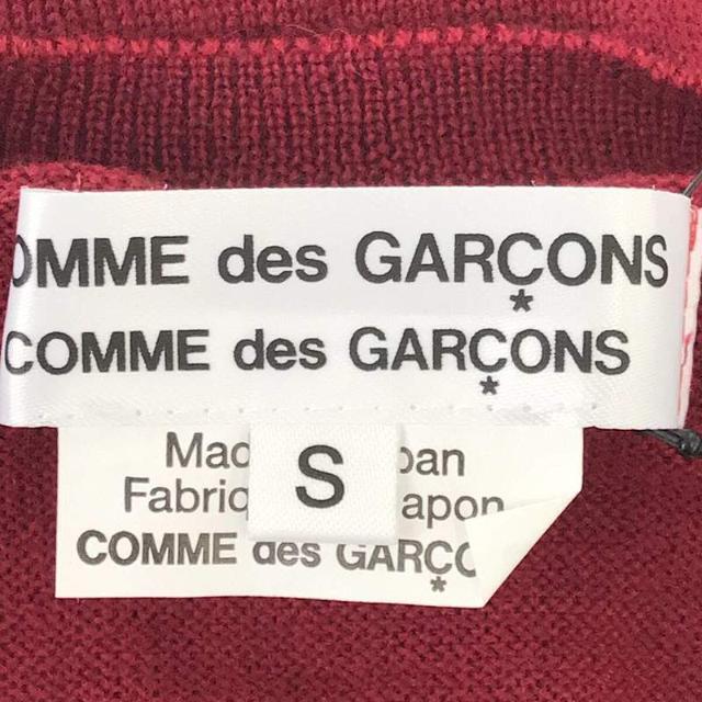 【美品】  COMME des GARCONS COMME des GARCONS / コムコム | AD2021 2021AW | ウール 裏地 ドット リバーシブル ハイゲージ ニット セーター | S | ボルドー | レディースなしポケット