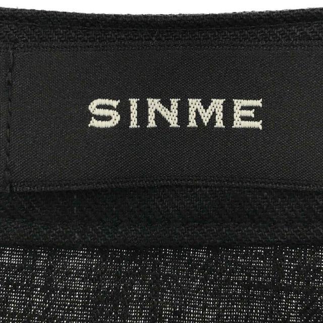 SINME / シンメ | リネン オーバーオールワンピース | M | ブラック | レディース