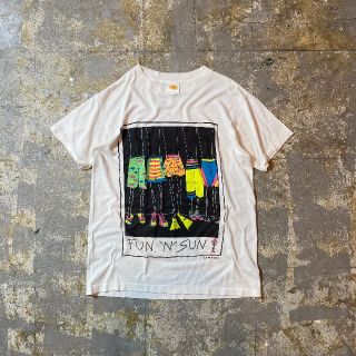 80s ヴィンテージtシャツ USA製 M ホワイト(Tシャツ/カットソー(半袖/袖なし))