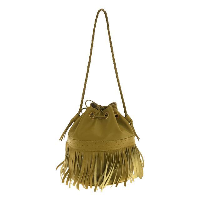 【美品】 J&M DAVIDSON / ジェイアンドエムデヴィッドソン | CARNIVAL L カーニバル レザー フリンジ トート バッグ 保存袋付き | イエロー | レディース