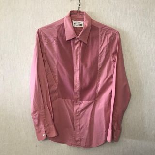 マルタンマルジェラ(Maison Martin Margiela)の美品 Martin Margiela マルタンマルジェラ 切り替えシャツ ピンク(シャツ)