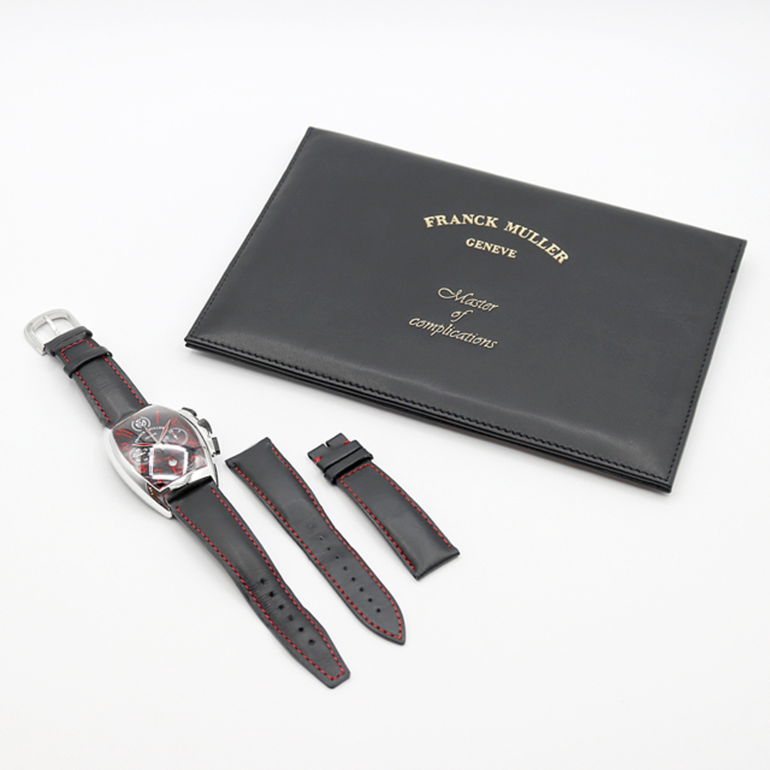 FRANCK MULLER(フランクミュラー)の内部点検済 国内正規品 FRANCK MULLER フランクミュラー トノーカーベックス ライジングサン 8080CCDT RSUN AC 100本限定 日本限定 黒 ブラック ギョーシェ SS ステンレス 純正尾錠 トノウ カーベックス メンズ 自動巻き【6ヶ月保証】【中古】【腕時計】 メンズの時計(腕時計(アナログ))の商品写真