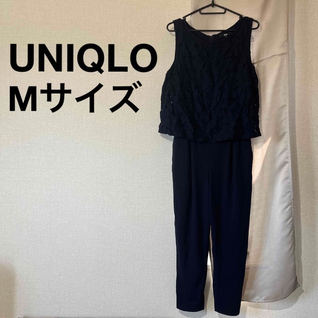 UNIQLO オールインワン UNIQLO ユニクロ ネイビー シンプル キレイめの通販 by oyasumi UNIQLO ユニクロ オールインワン M ネイビー