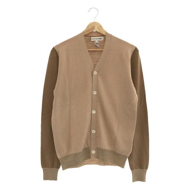 COMME des GARCONS SHIRT / コムデギャルソンシャツ | イタリア製 ウール コットン バイカラー ニット カーディガン | S | ベージュ/ブラウン | メンズ | フリマアプリ ラクマ