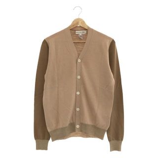 COMME des GARCONS SHIRT / コムデギャルソンシャツ | イタリア製 ウール コットン バイカラー ニット カーディガン | S | ベージュ/ブラウン | メンズ(カーディガン)