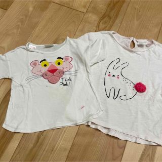 ザラ(ZARA)のZARA ピンクパンサー　Tシャツ　2枚セット（サイズ要確認）(Tシャツ/カットソー)