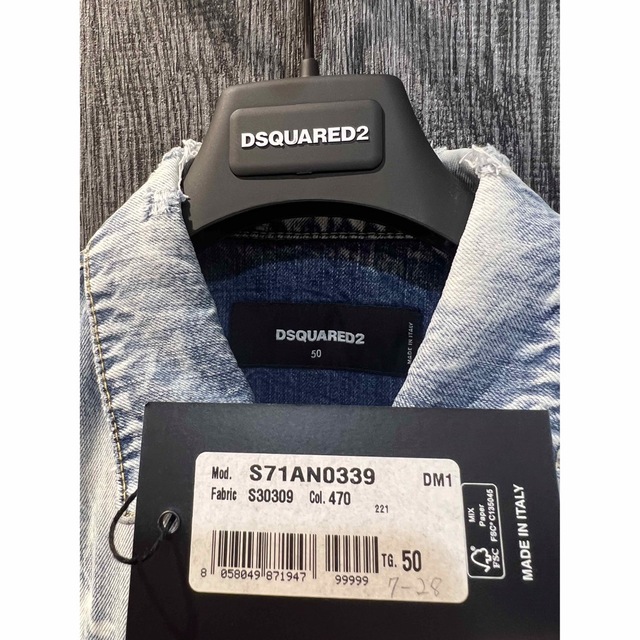 新品　ディースクエアード　dsquared2 ダメージデニムジャケット