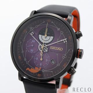 セイコー(SEIKO)のSEIKO × Fate/Grand Order Sbigail Williams メンズ 腕時計 クオーツ SS レザー ブラック パープル文字盤(腕時計(アナログ))