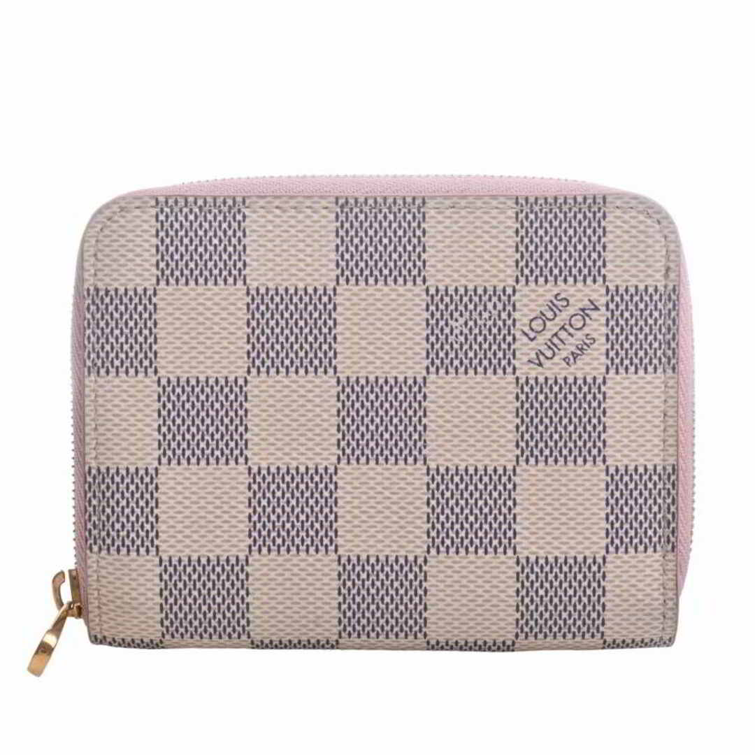 LOUIS VUITTON ルイヴィトン アズール ラウンドファスナー ジッピー コインパース N60229 ホワイト/ピンク PVC by