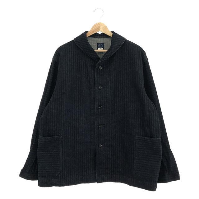 POST O'ALLS / ポストオーバーオールズ | NAVY-BLU-R Herringbone Denim ネイビーブルー ショールカラー  ヘリンボーンデニム カバーオール ジャケット | L | インディゴ | メンズ | フリマアプリ ラクマ