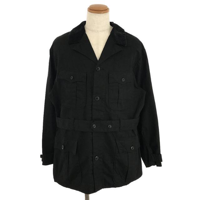 【美品】  PORTER CLASSIC / ポータークラシック | 2021AW タグ付き PARAFFIN CORDUROY BINGHAM JACKET パラフィンコーデュロイビンガムジャケット ベルト有 | L | BLACK | メンズ