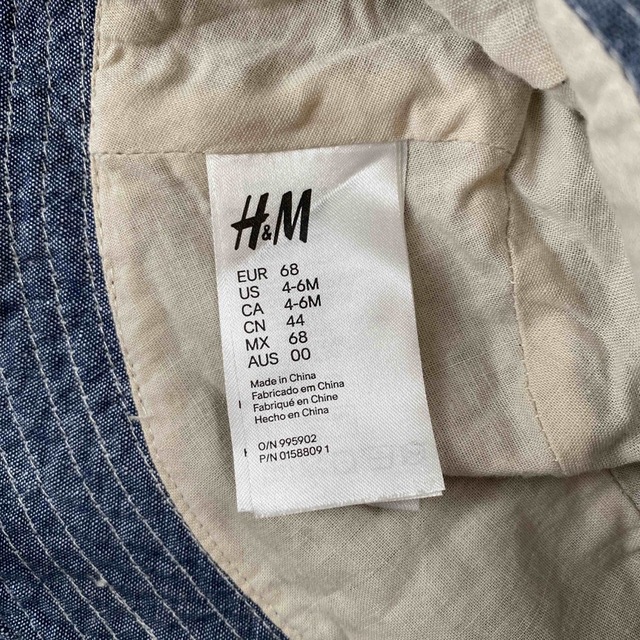 H&M(エイチアンドエム)の子供用　デニム地ハット キッズ/ベビー/マタニティのこども用ファッション小物(帽子)の商品写真