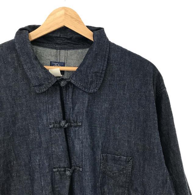 POST O'ALLS / ポストオーバーオールズ | POST CHINOIS 5 oz denim ポスト シノワ デニム フレンチ チャイナ ジャケット | L | インディゴ | メンズ | フリマアプリ ラクマ
