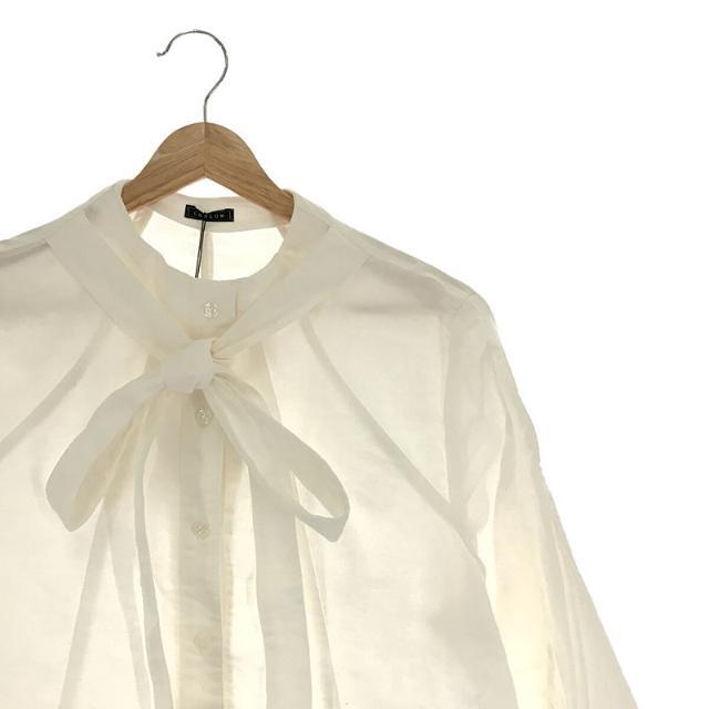 【美品】 LUDLOW / ラドロー | CLALINET fabric ボウタイ シャツ ワンピース | F | ホワイト | レディース
