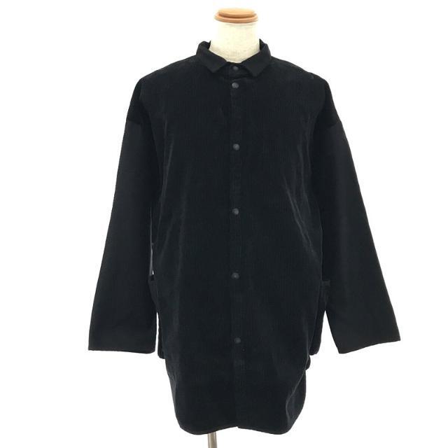 【美品】  PORTER CLASSIC / ポータークラシック | 2022AW タグ付き CORDUROY MOLESKIN HYBRID SHIRT JACKET コーデュロイモールスキンハイブリッドシャツジャケット | 3 | BLACK | メンズ