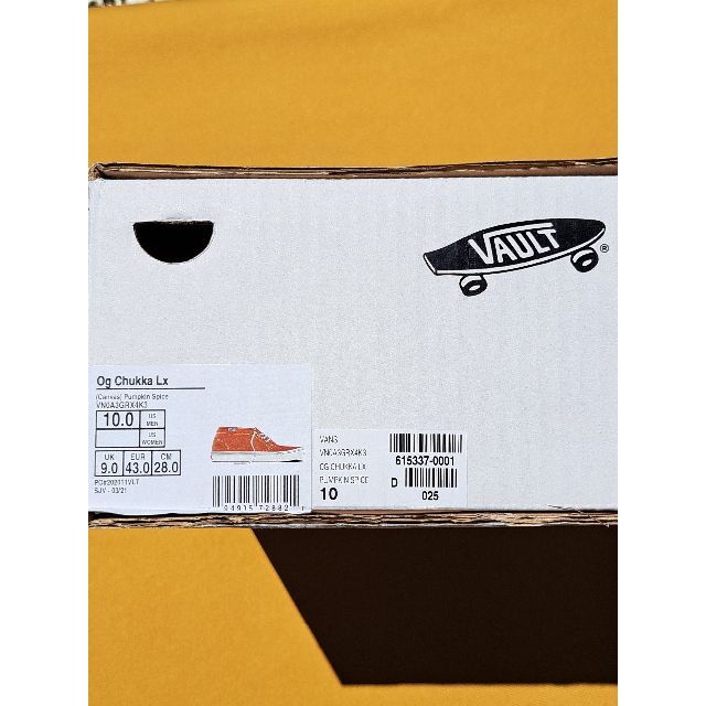 VANS VAULT(バンズボルト)のバンズ VANS OG CHUKKA LX 28,0cm Pumpkin メンズの靴/シューズ(スニーカー)の商品写真