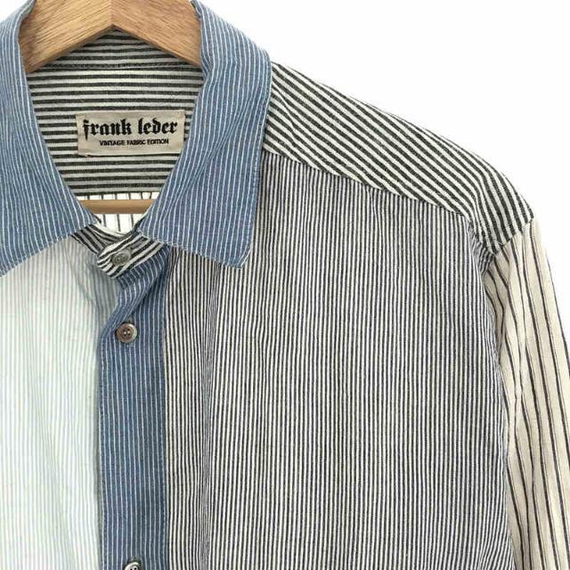 FRANK LEDER / フランクリーダー | ヴィンテージ ファブリック パッチワーク ストライプ シャツ | M | マルチカラー | メンズ