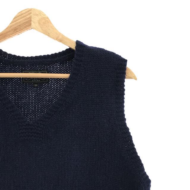 Beams Japan 編み込みセーター　紺色