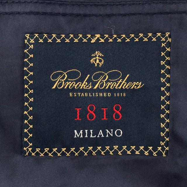 【美品】  BROOKS BROTHERS / ブルックスブラザーズ | USA製 1818ライン セットアップ スーツ CANONICO カノニコ社製 ウール シルク リネン チェック2B テーラード ジャケット スラックス | 40/34 | ネイビー | メンズ