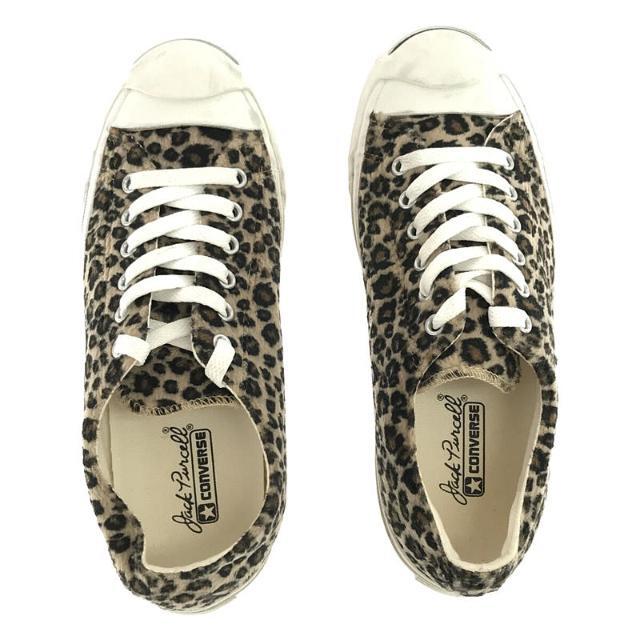 【美品】 CONVERSE / コンバース | JACK PURCELL LEOPARD FUR ジャックパーセル レオパード ファー ローカット スニーカー | 24 | ブラウン | レディース CONVERSE JACK PURCELL ジャックパーセル レオパード