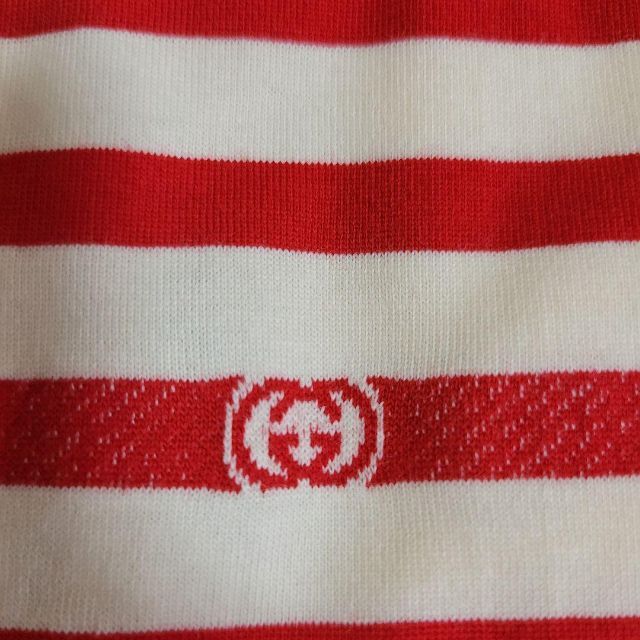 Gucci - GUCCI タグ付き ボーダー ロゴ Tシャツ 可愛い プレゼント