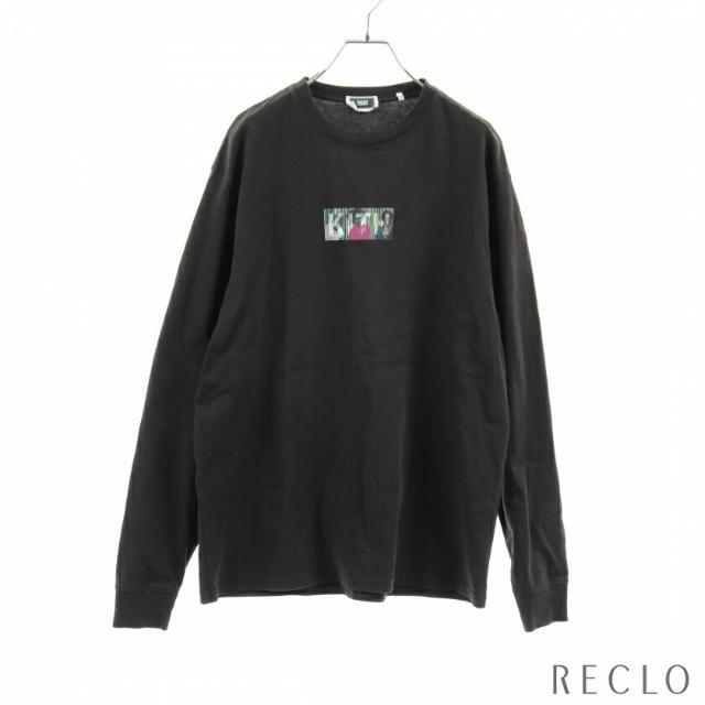 KITH(キス)のボックスロゴ Tシャツ カットソー クルーネック 長袖 ブラック メンズのトップス(Tシャツ/カットソー(七分/長袖))の商品写真