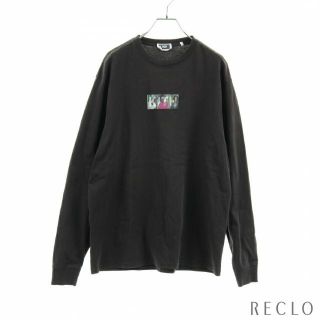 キス(KITH)のボックスロゴ Tシャツ カットソー クルーネック 長袖 ブラック(Tシャツ/カットソー(七分/長袖))