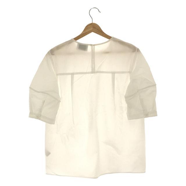 UNITED ARROWS(ユナイテッドアローズ)のUNITED ARROWS / ユナイテッドアローズ | コンストラクティブ スリーブ ブラウス | F | WHITE | レディース レディースのトップス(シャツ/ブラウス(半袖/袖なし))の商品写真