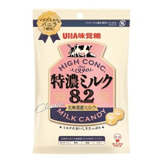 ユーハミカクトウ(UHA味覚糖)の3割引※(送料別)4袋組 UHA味覚糖 特濃ミルク8.2 北海道産ミルク(菓子/デザート)