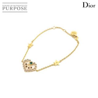 クリスチャンディオール(Christian Dior)の新品同様 クリスチャン ディオール Christian Dior ハート スター ラインストーン ブレスレット ゴールド VLP 90140909(ブレスレット/バングル)