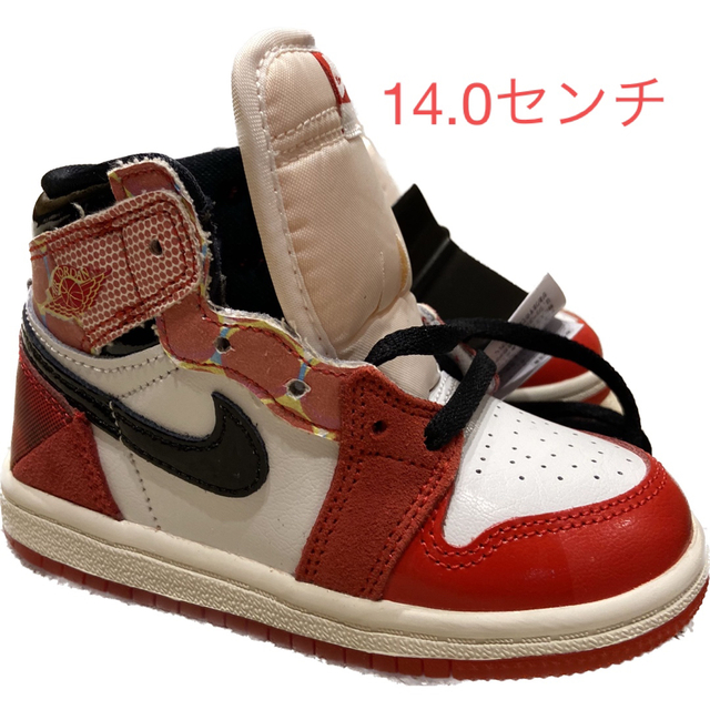 大人気NIKEキッズコラボスニーカー エアジョーダン1 スパイダーマン 16㎝