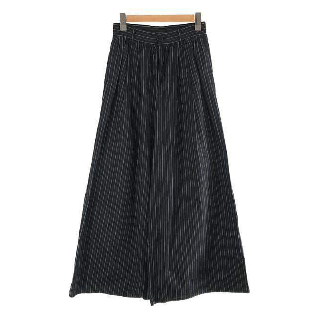 【美品】 MM6 Maison Margiela / エムエムシックスメゾンマルジェラ | イタリア製 コットン ストライプ 2タック ワイド スラックス パンツ | 38 | BLACK | レディース | フリマアプリ ラクマ