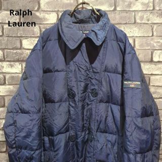 ラルフローレン(Ralph Lauren)のラルフローレン　ダウンジャケット　フェザー　ネイビー　古着(ダウンジャケット)