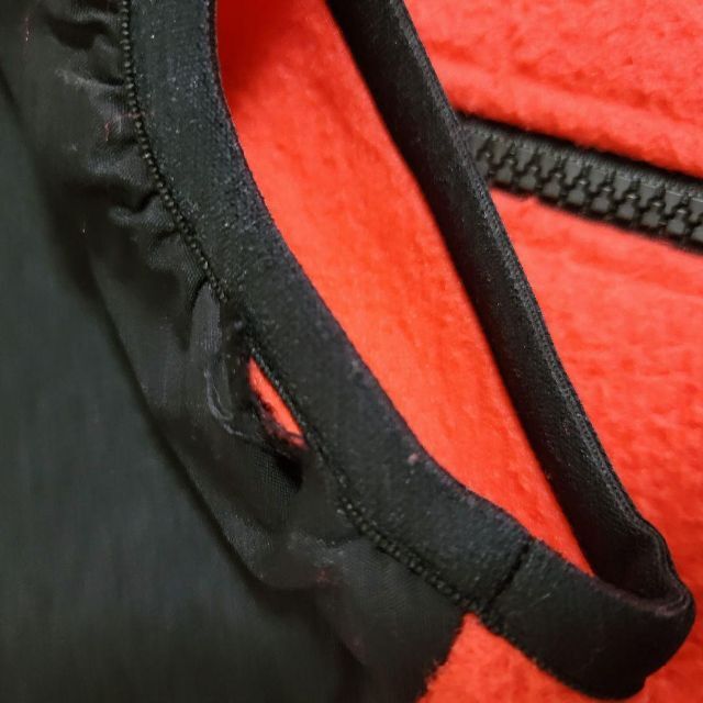 THE NORTH FACE - ノースフェイス レッド×ブラック ウール パーカー