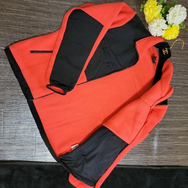 THE NORTH FACE - ノースフェイス レッド×ブラック ウール パーカー