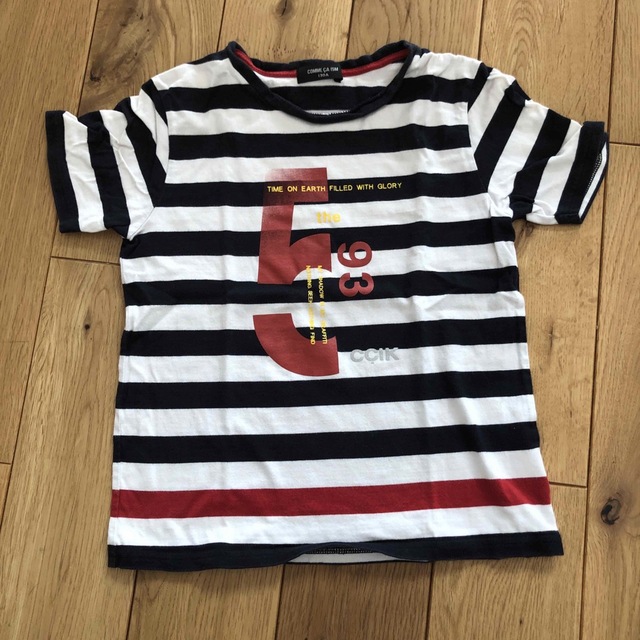 COMME CA ISM(コムサイズム)のコムサイズム　ボーダーTシャツ　130 キッズ/ベビー/マタニティのキッズ服男の子用(90cm~)(Tシャツ/カットソー)の商品写真