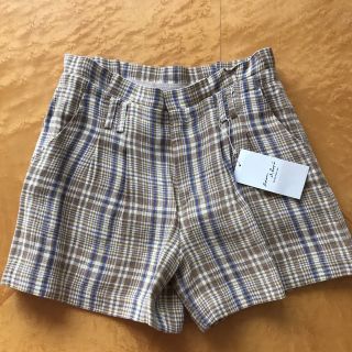 新品 1.4万！adam et rope アダムエロペ チェック ショートパンツ(キュロット)