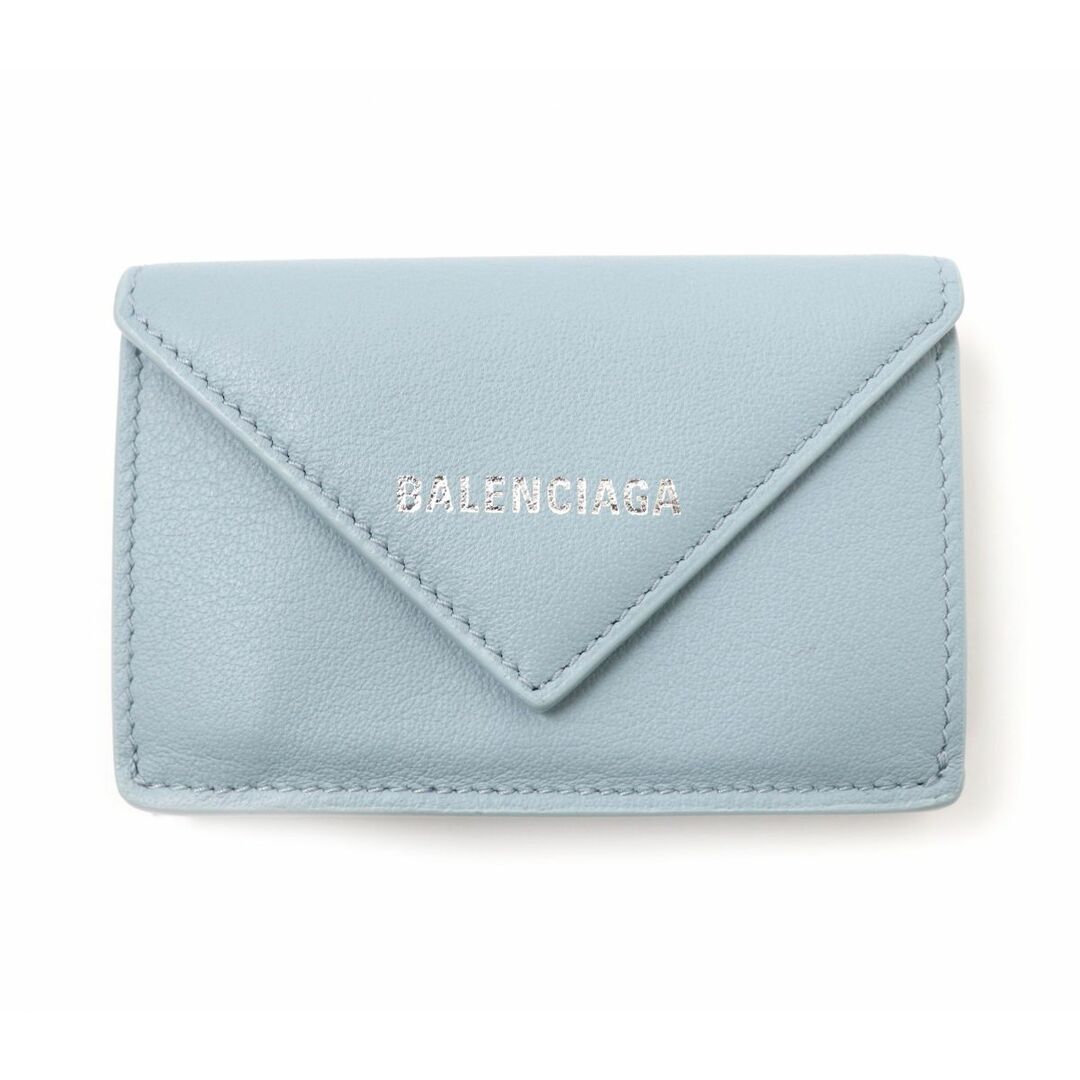 美品☆BALENCIAGA バレンシアガ 391446 ペーパーミニ 3つ折り レザー