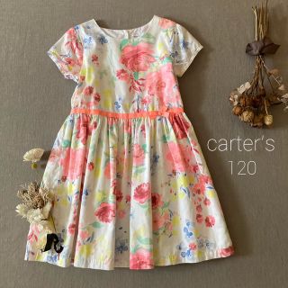 カーターズ(carter's)のcarter'sカーターズ ｜水彩画フラワー柄ワンピースドレス120(ワンピース)