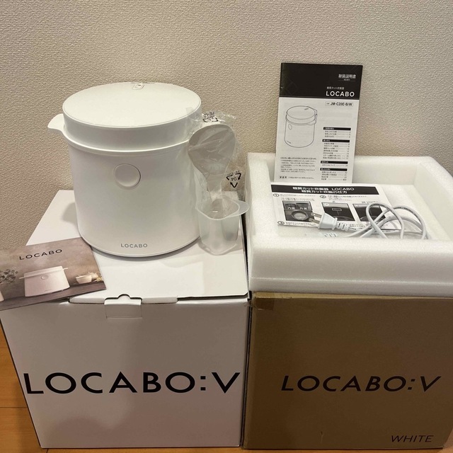 ロカボ炊飯器　LOCABO  糖質カット　白