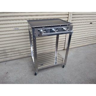 鉄板焼き グリラー 台付き 実演販売 業務用 未使用 グリドル 厨房什器